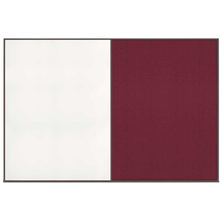 United Visual Products Enclosed Corkboard, 1 Door, 72"x36", 4" Fra UV3404-SATIN-FORBO